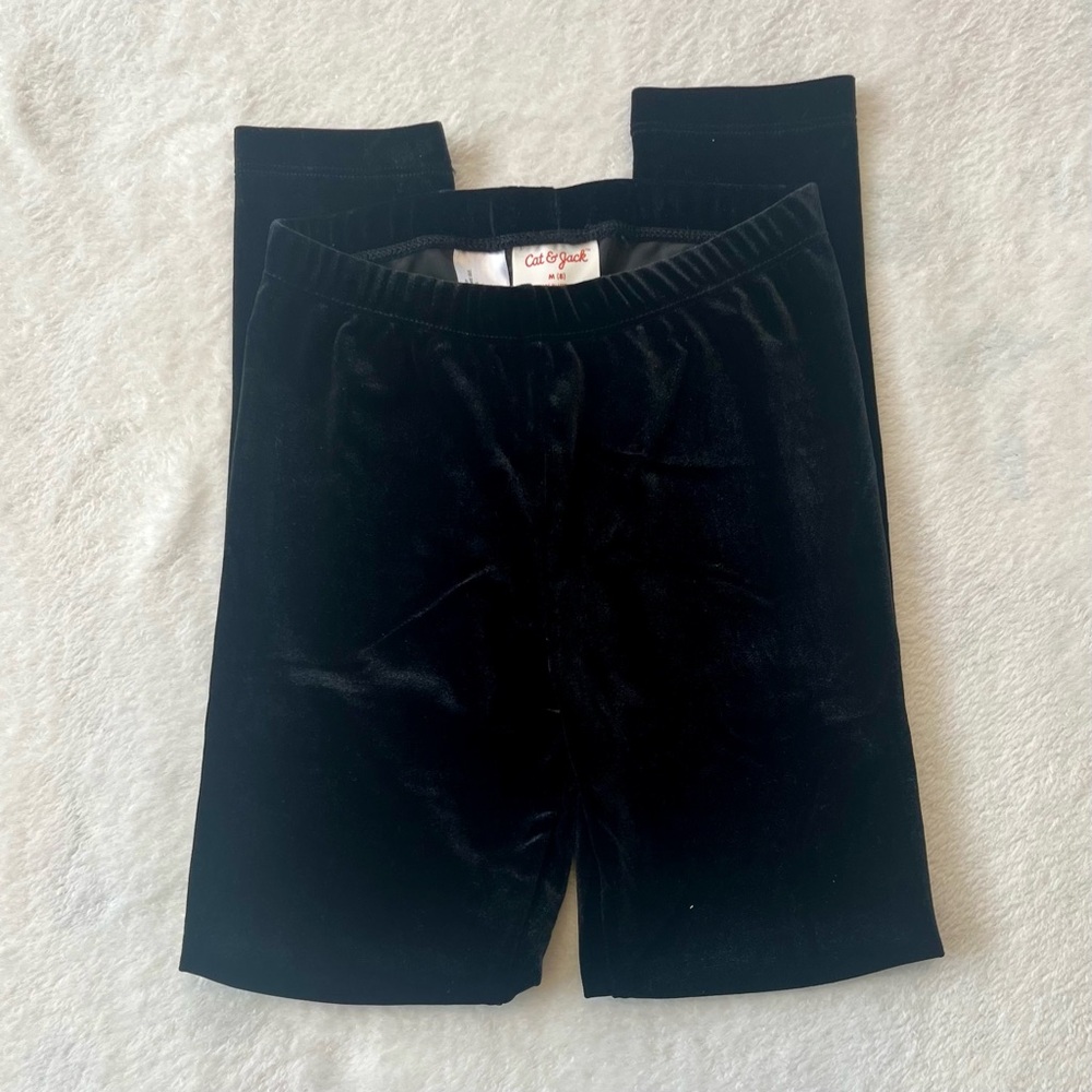 3/$15* Cat & Jack Kids Black Velvet Leggings XL